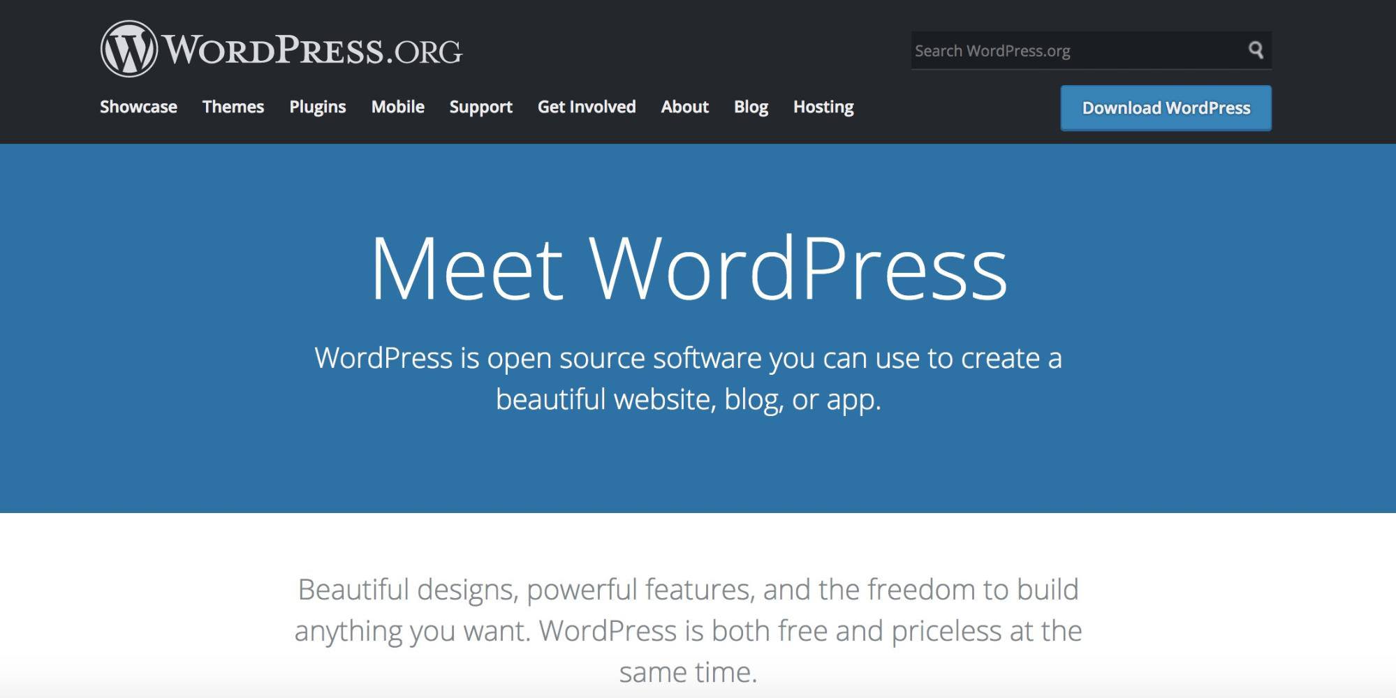 WordPress.org Self Hosted Blogging Platform