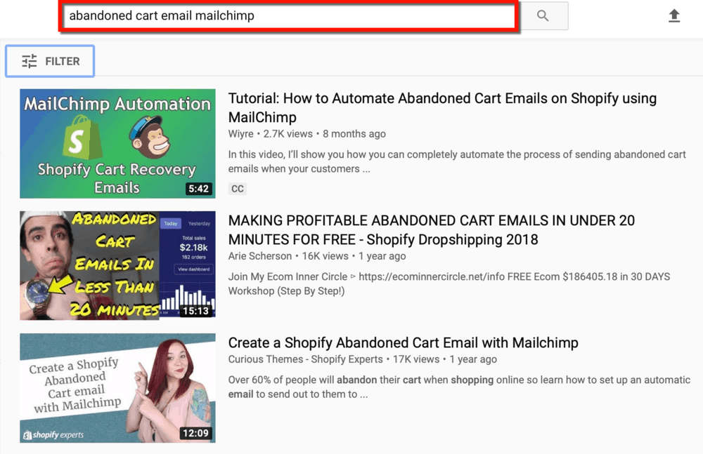 Abandoned Cart Email MailChimp