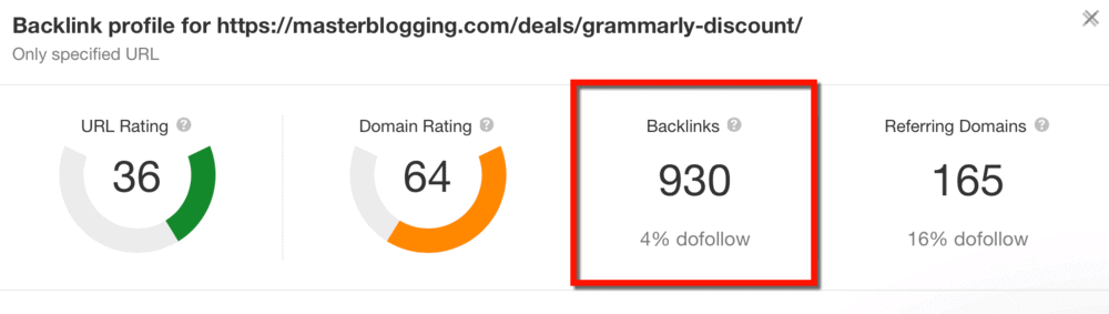 My backlinks