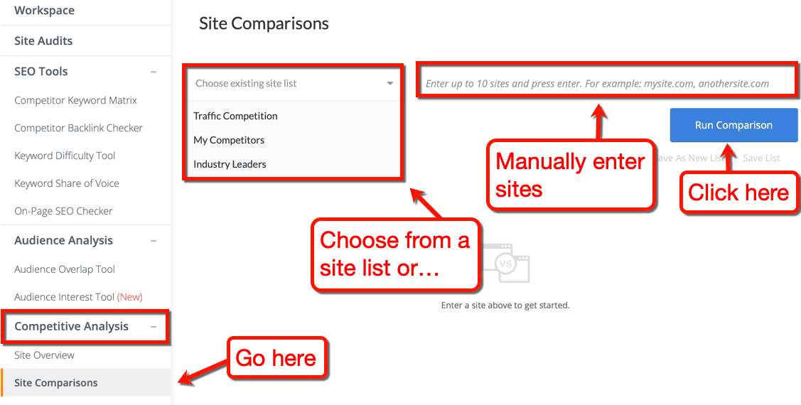 Alexa Website Comparisons