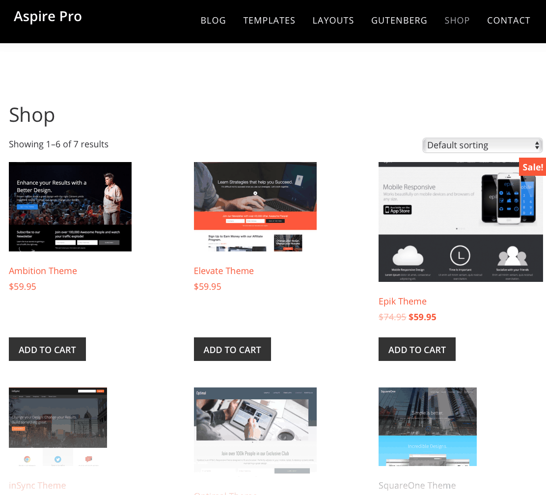 Aspire Pro Shop
