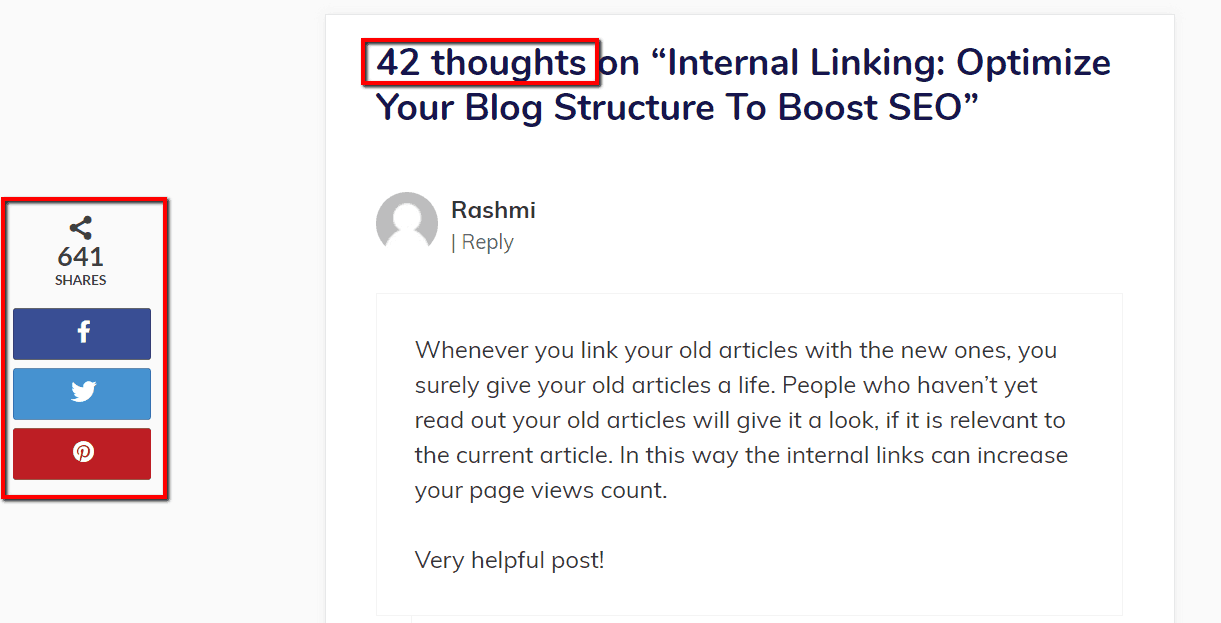 Blog engagement
