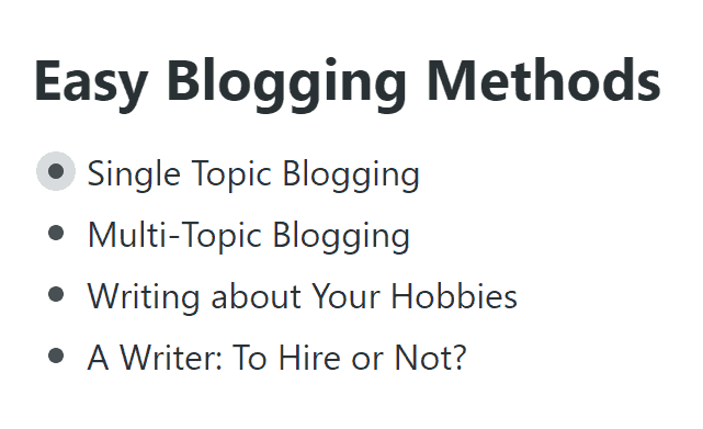 Blog Post Outline