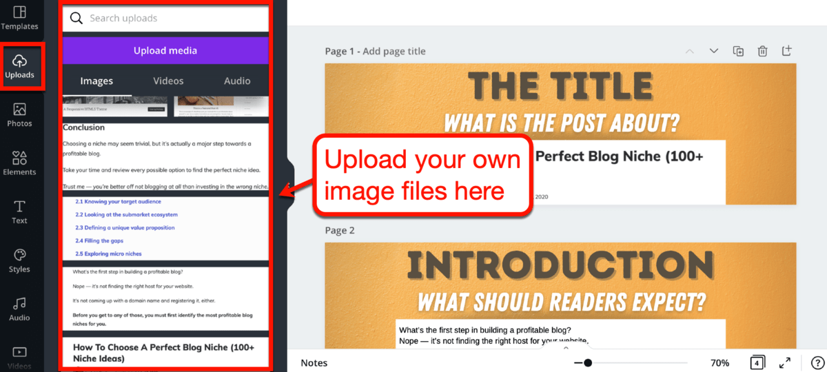 Canva Uploads Tool