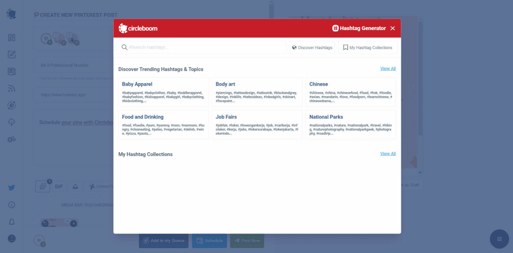 Circleboom’s Pinterest Hashtag Generator