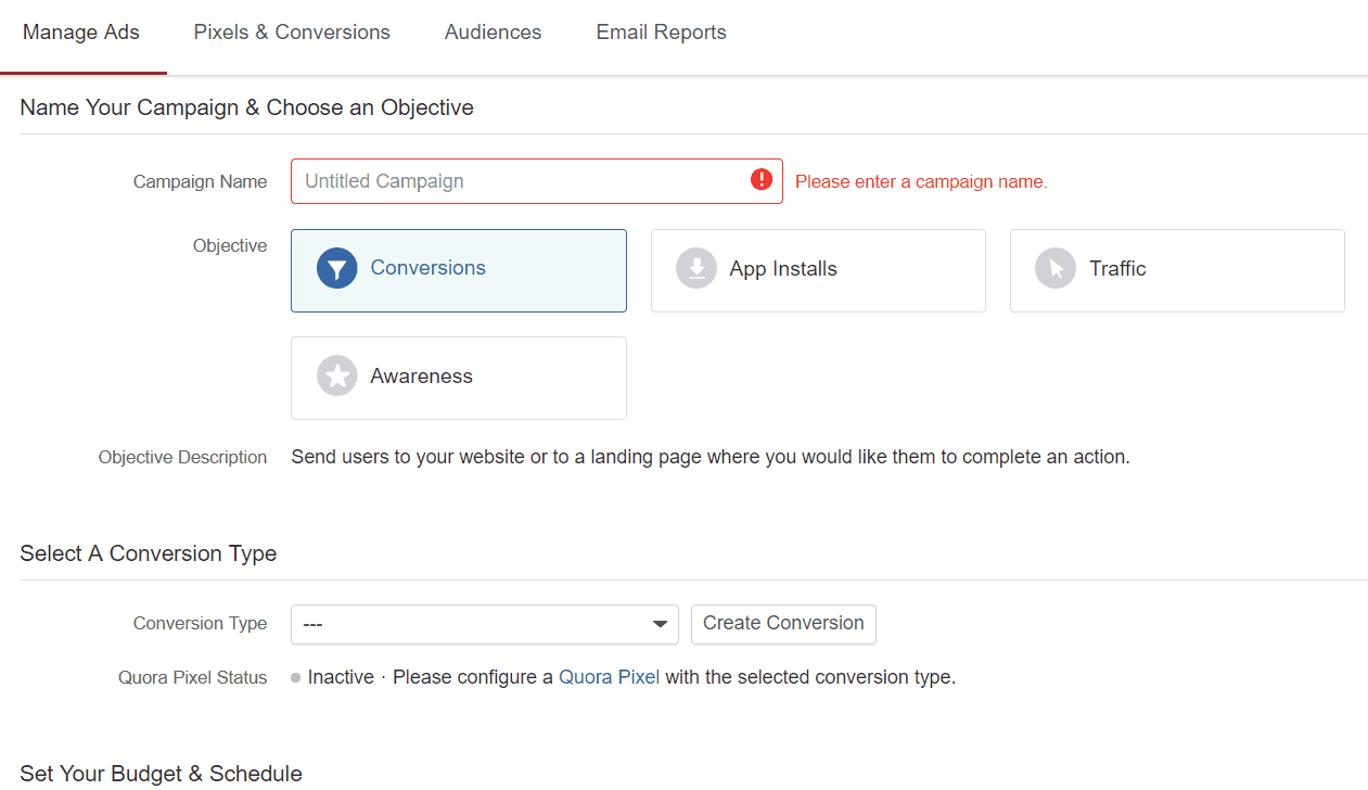 configure ad type