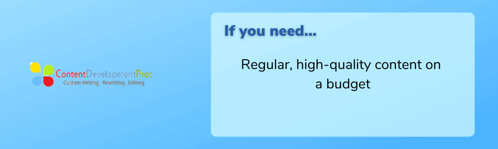 Content Development Pros Recommendation