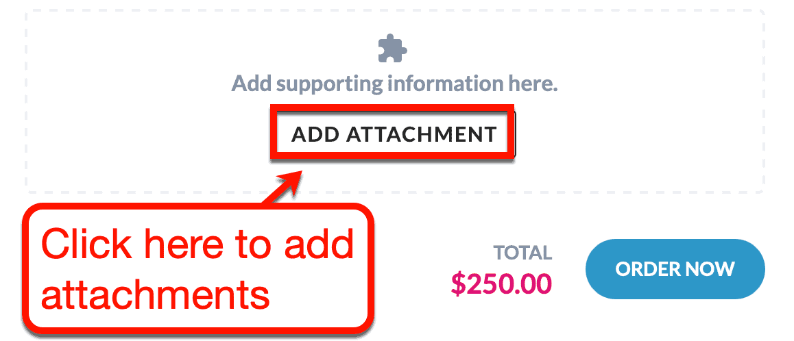 ContentWriters Order Attachments
