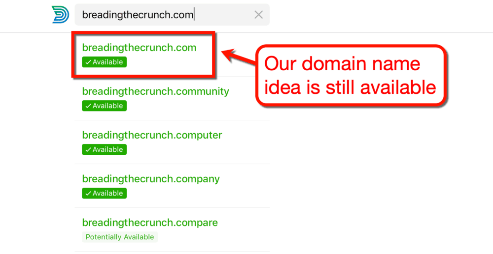 Domainr Availability Check