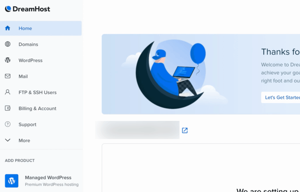 DreamHost Dashboard