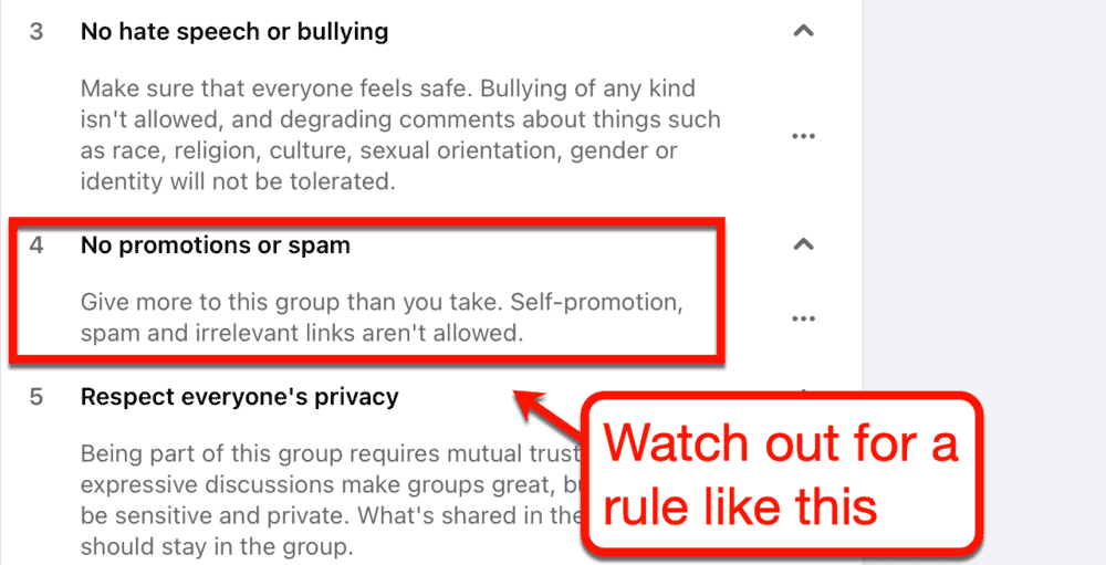 Social Media Group Rules