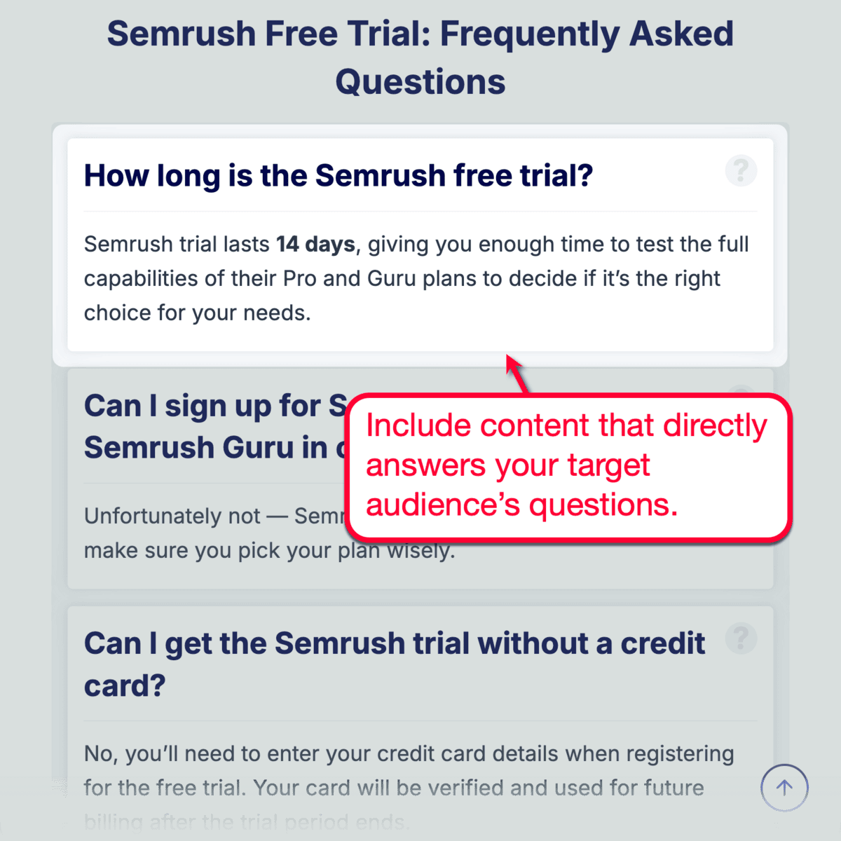 FAQ Section Sample