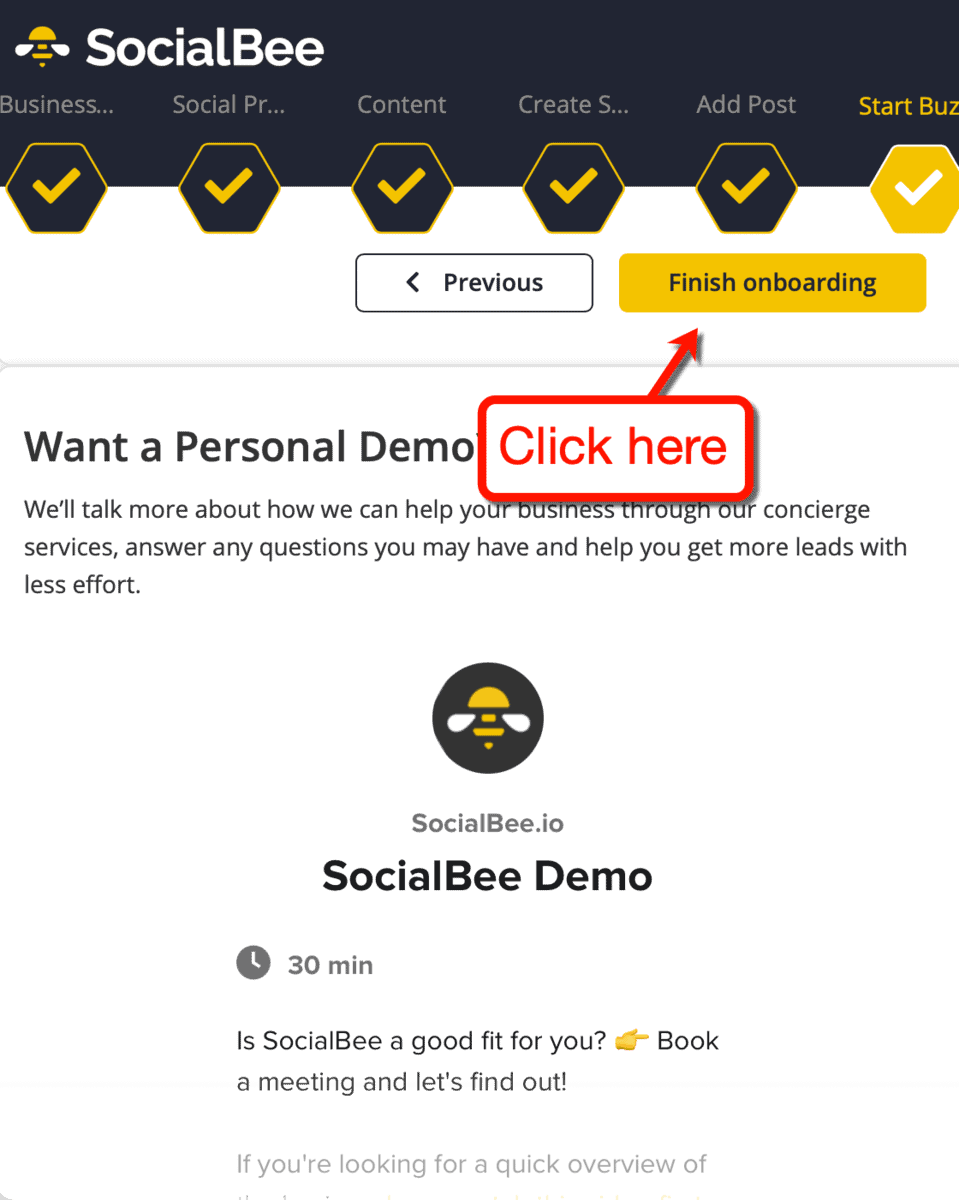 Finish Onboarding