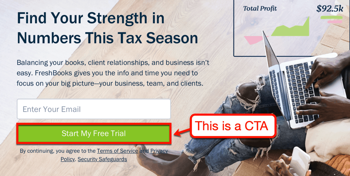FreshBooks CTA