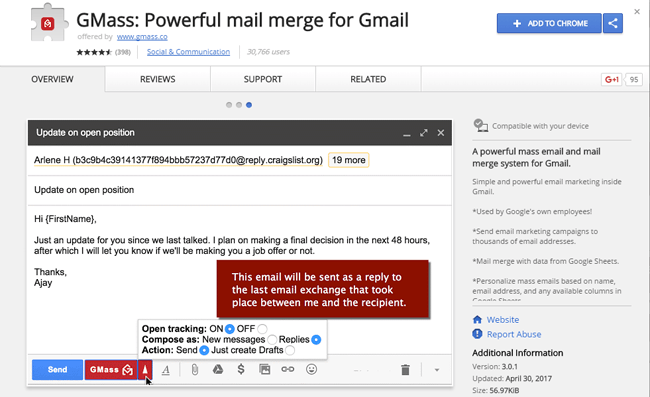 GMass Google Chrome Extension