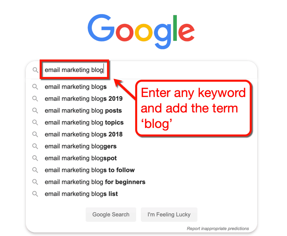 Google Search Email Marketing Blog