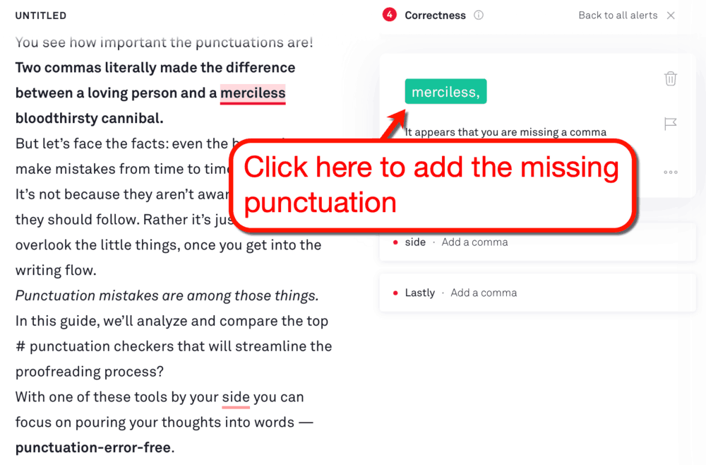Grammarly Correction