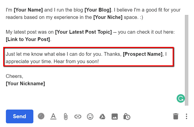 guest blogging emails