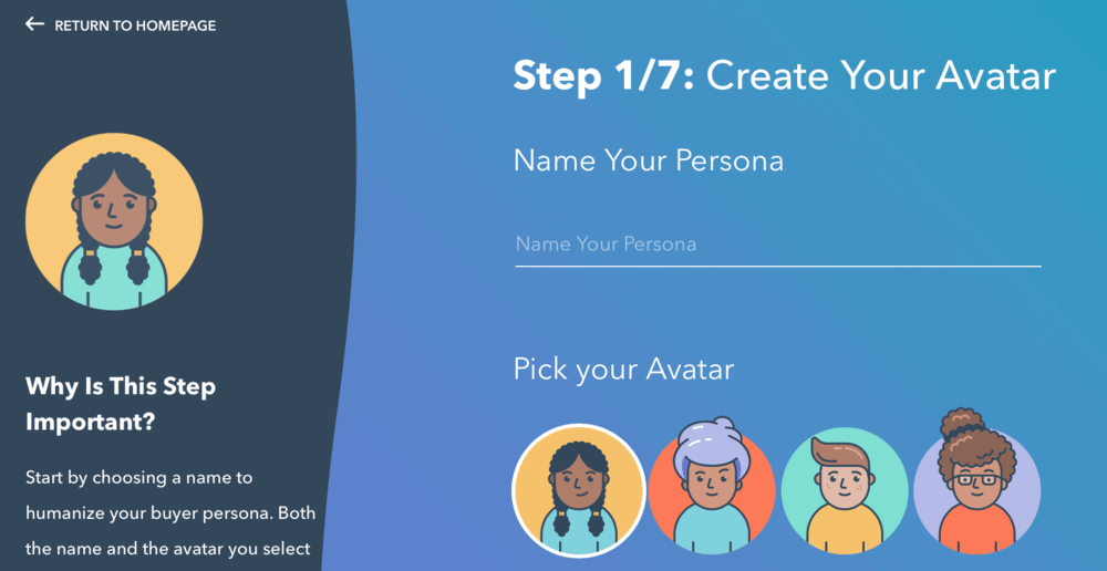 HubSpot Make My Persona