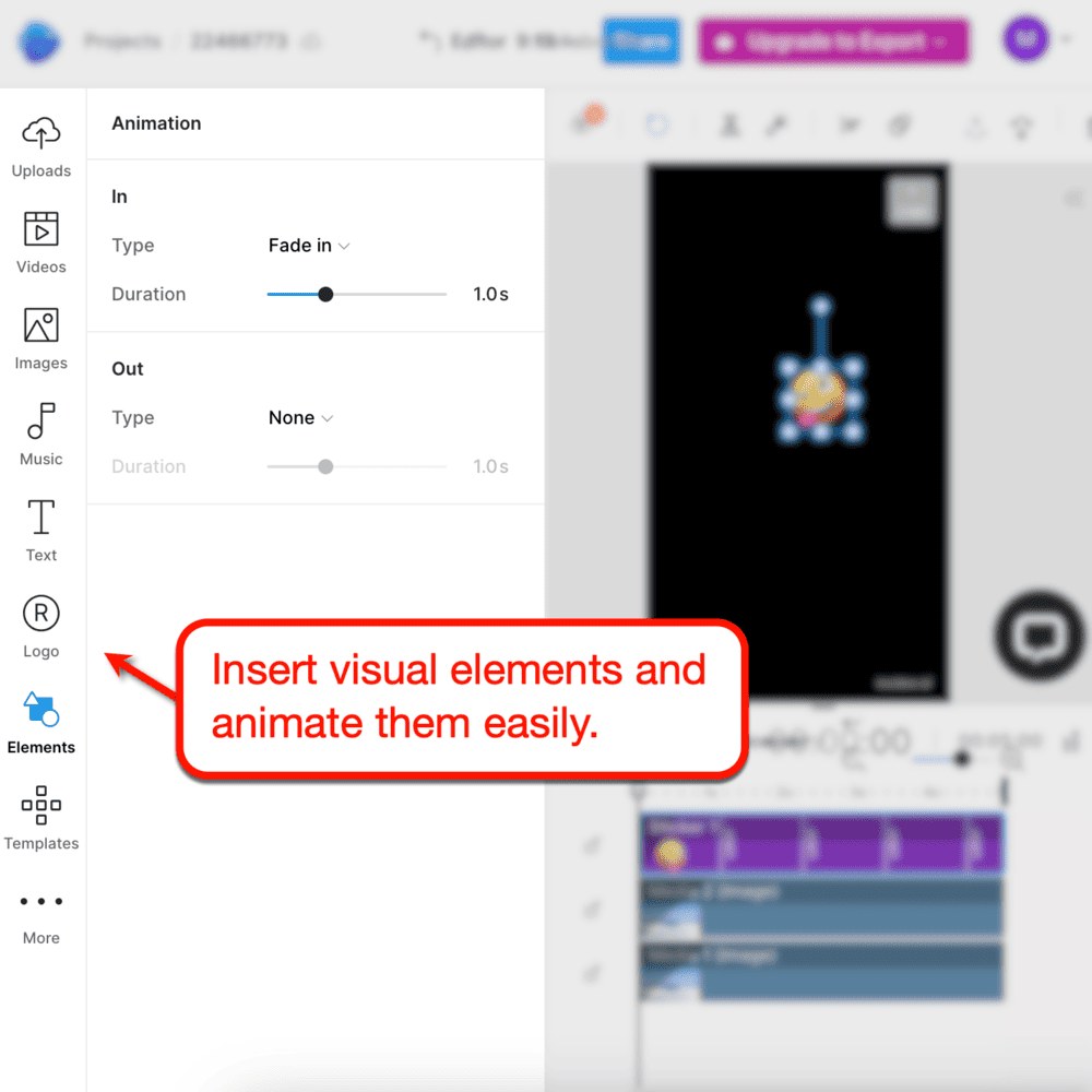InVideo animation tools