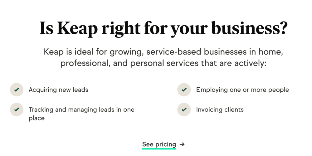 Keap Features