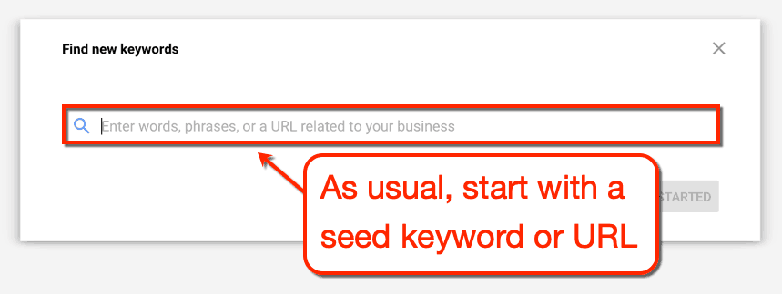 Keyword Planner Find Keyword Suggestions