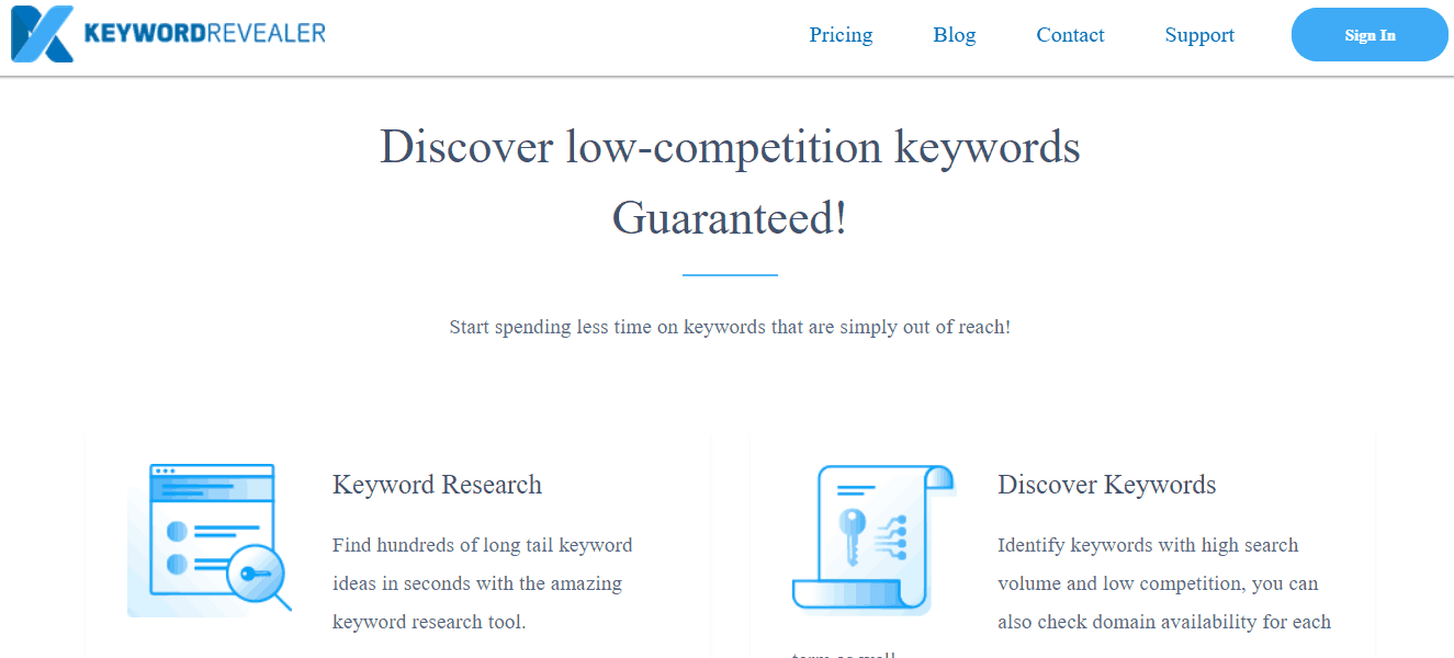 Keyword Revealer Long Tail Keyword Tool