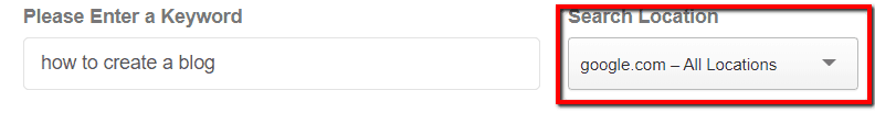 Keyword Revealer Search Location