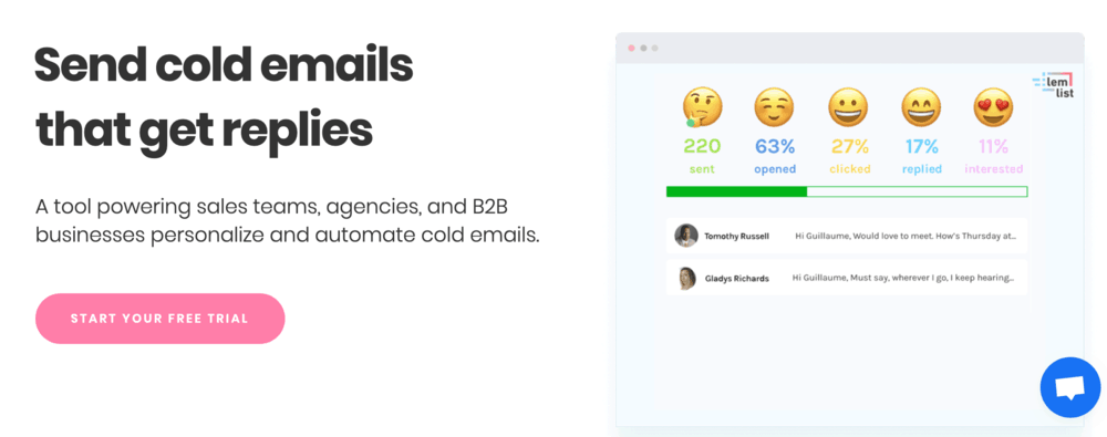 Lemlist Homepage