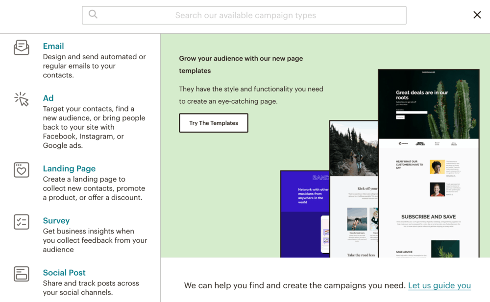 MailChimp Features