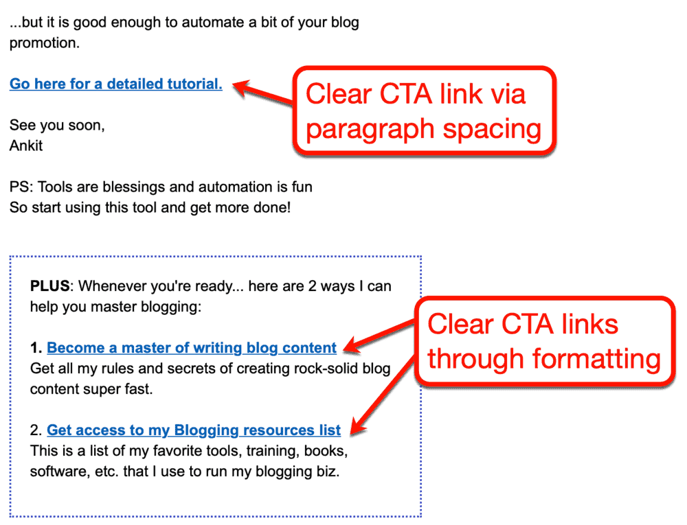 Master Blogging Clear CTAs in Newsletter