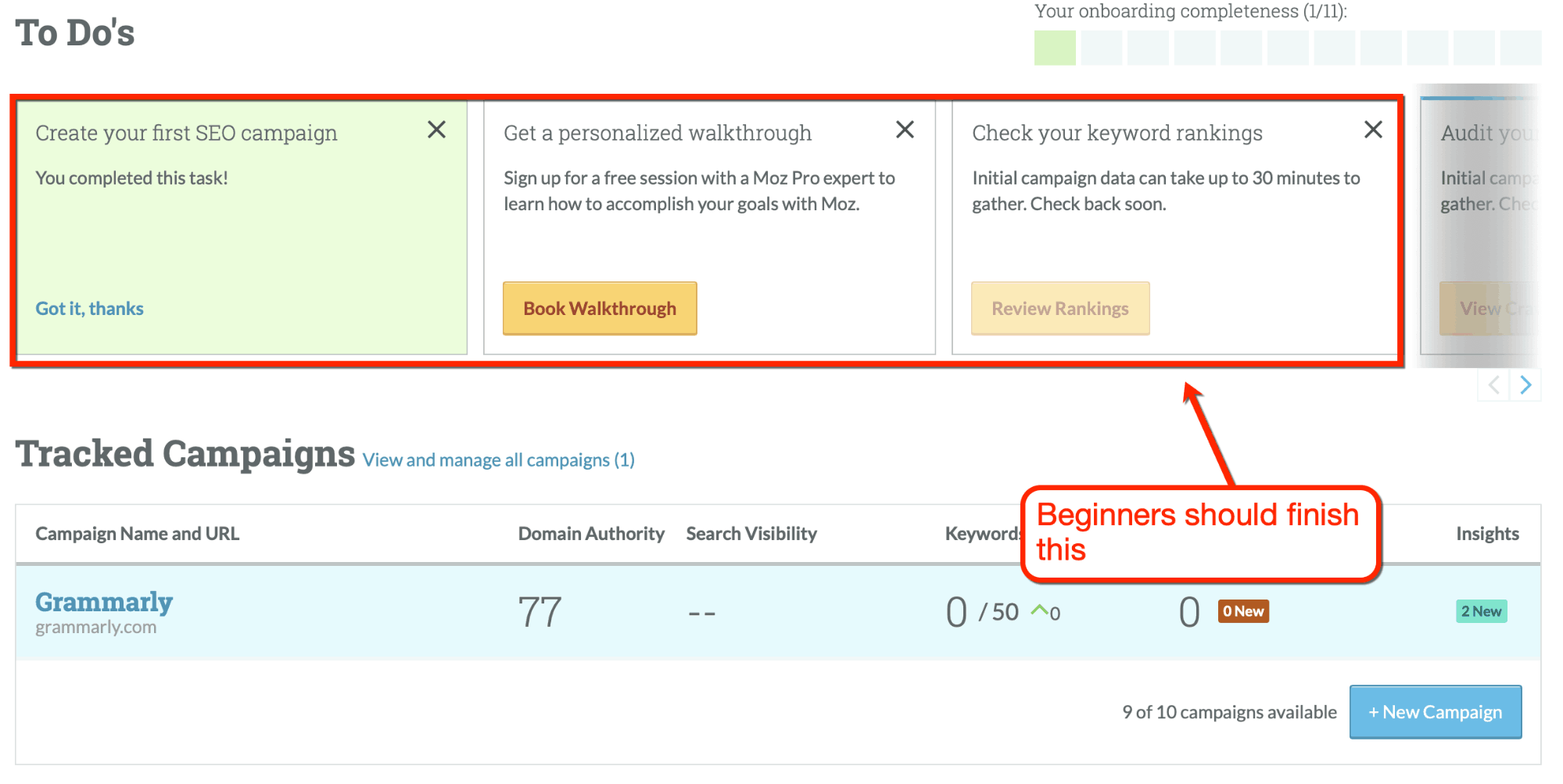 moz to do homepage