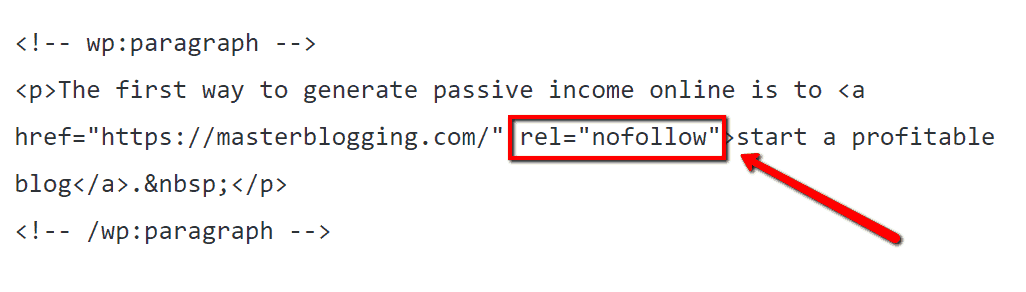 nofollow links