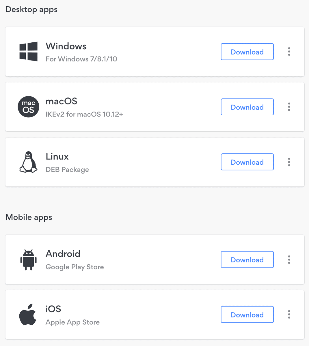 Downloads Page List