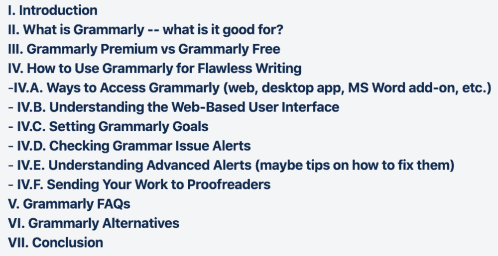 Detailed outline