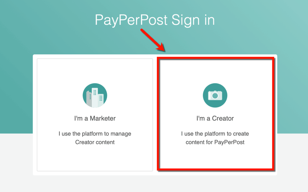 PayPerPost Create a Creator Account