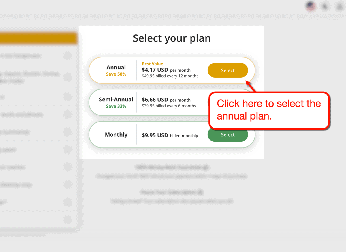 Selecting Your QuillBot Premium Plan