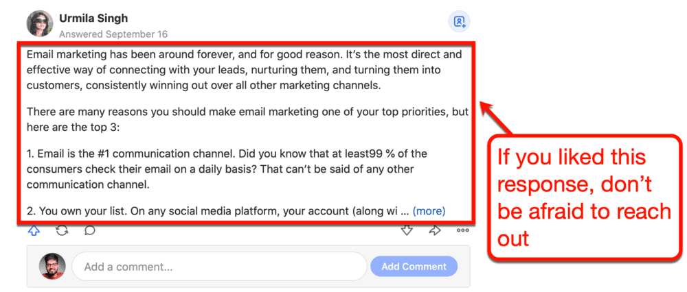 Quora good answer