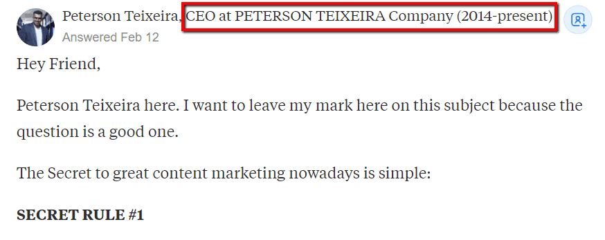 quora influencer