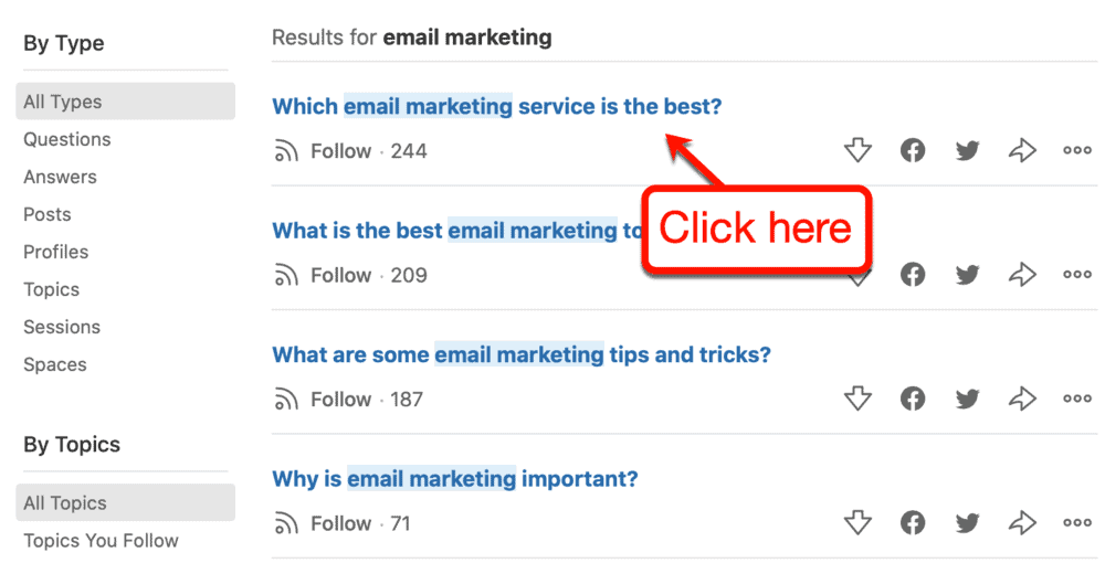 Quora top resul
