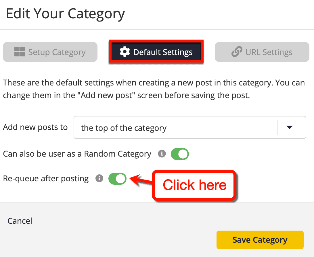 Re-queueing Posts