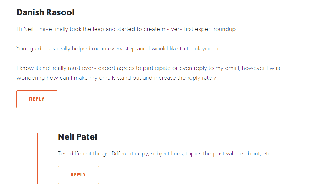 Respond to Comments