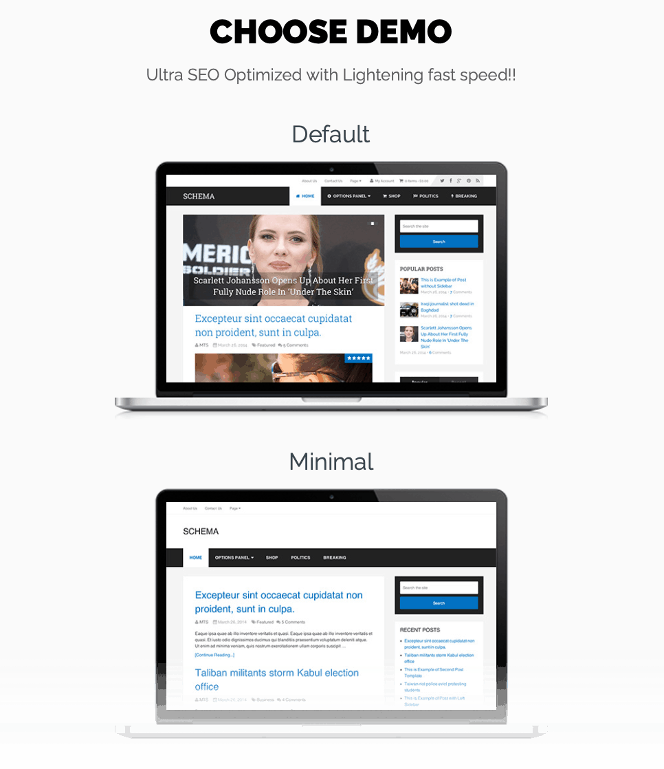 Schema Theme Demos