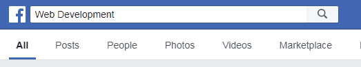 Search facebook groups