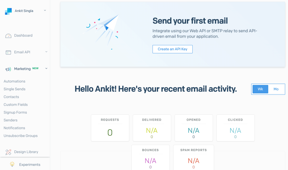 SendGrid Dashboard