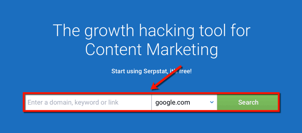 Serpstat Homepage