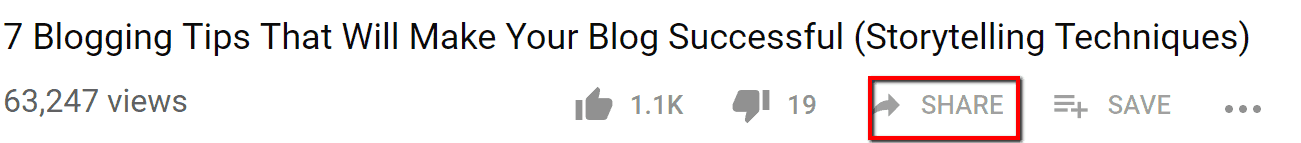 Share youtube video