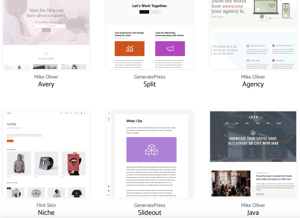 GeneratePress Site Library