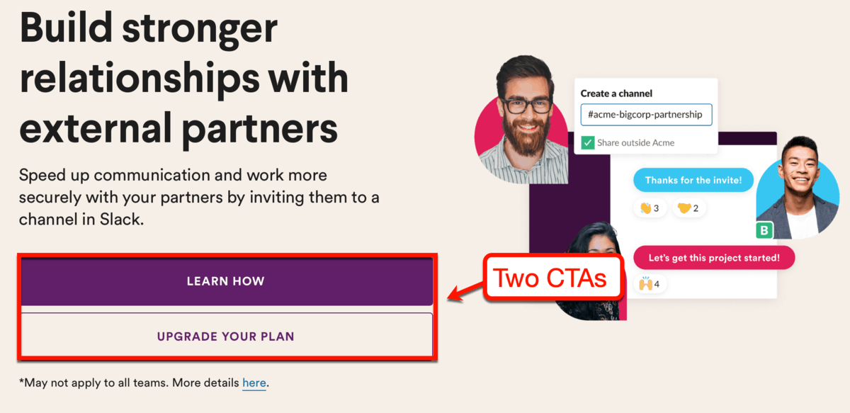 Slack CTA