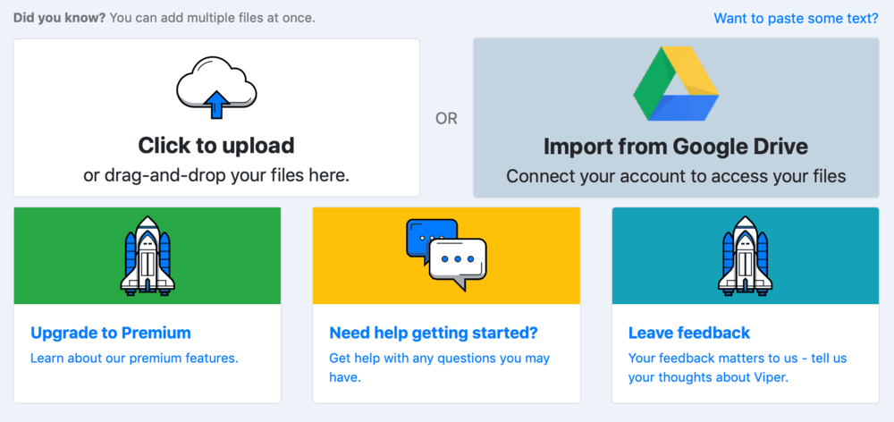 Viper Ways to Upload